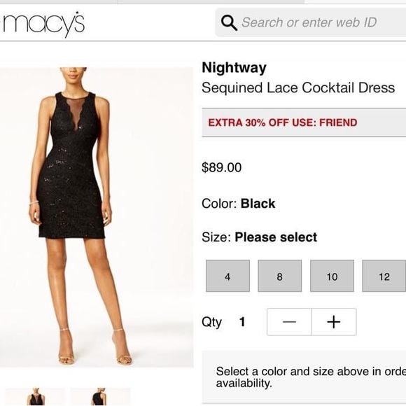 Little black party dress. Definitely for a wedding or fancy party. Size 10P - Picture 2 of 5